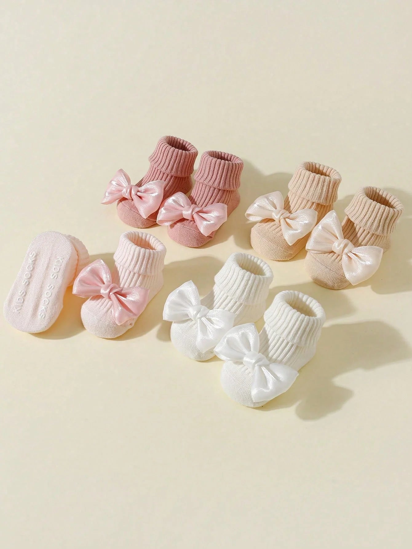 4 Pairs Toddler Socks with Bows, Soft Cotton Cute Ankle Socks for Infants Girls, Fashion Anty-Slip Newborn Baby Socks 0-24 Months newborn baby girl socks baby accesories