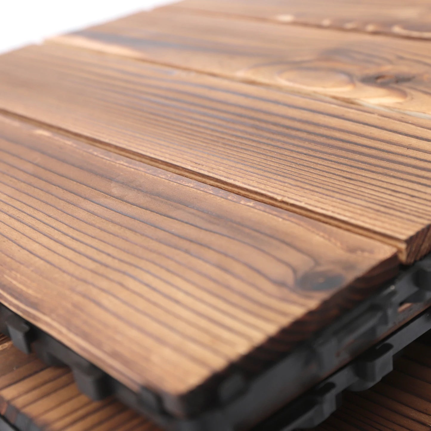 36 Pieces of 30 * 30cm Spliced Wooden Flooring, Terrace Wooden Flooring Tiles, 12 Inches X 12 Inches, Outdoor Waterproof