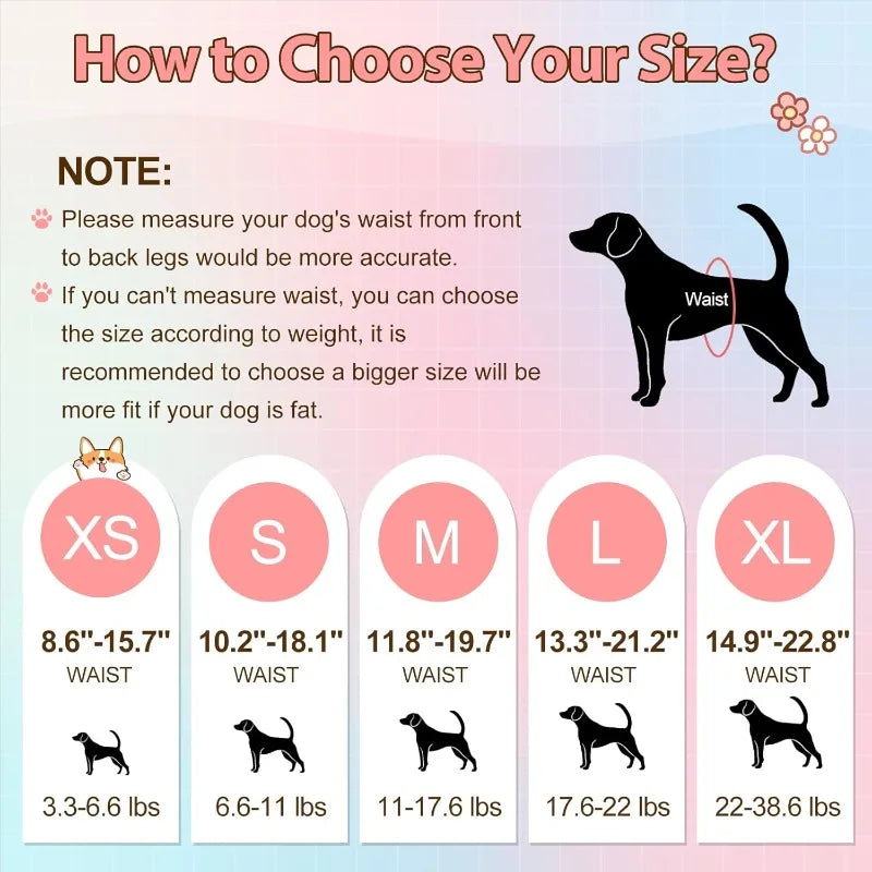 Disposable Dog Diapers Female, Just Pull It Up, Doggie Diapers for Female Dogs, Strong Absorbency | Leak Proof, for Do