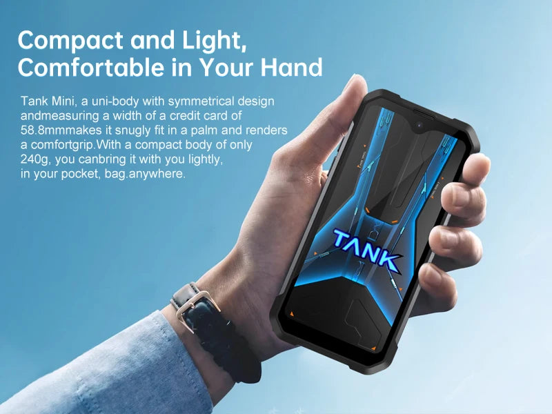 8849 Tank Mini Rugged Smartphone  4.3 inch 100MP Camera 256GB 16GB 5800mAh Android 13 CellphoneWaterproof Mobile Phone