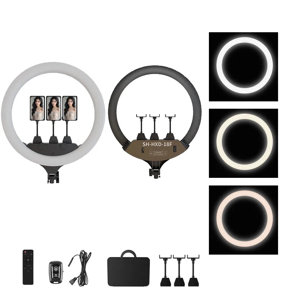 SH 10inch Ring Lamp Photography LED Ring Light Selfie Ring Lighting with Tripod Stand for Smartphone Youtube Makeup Video Studio