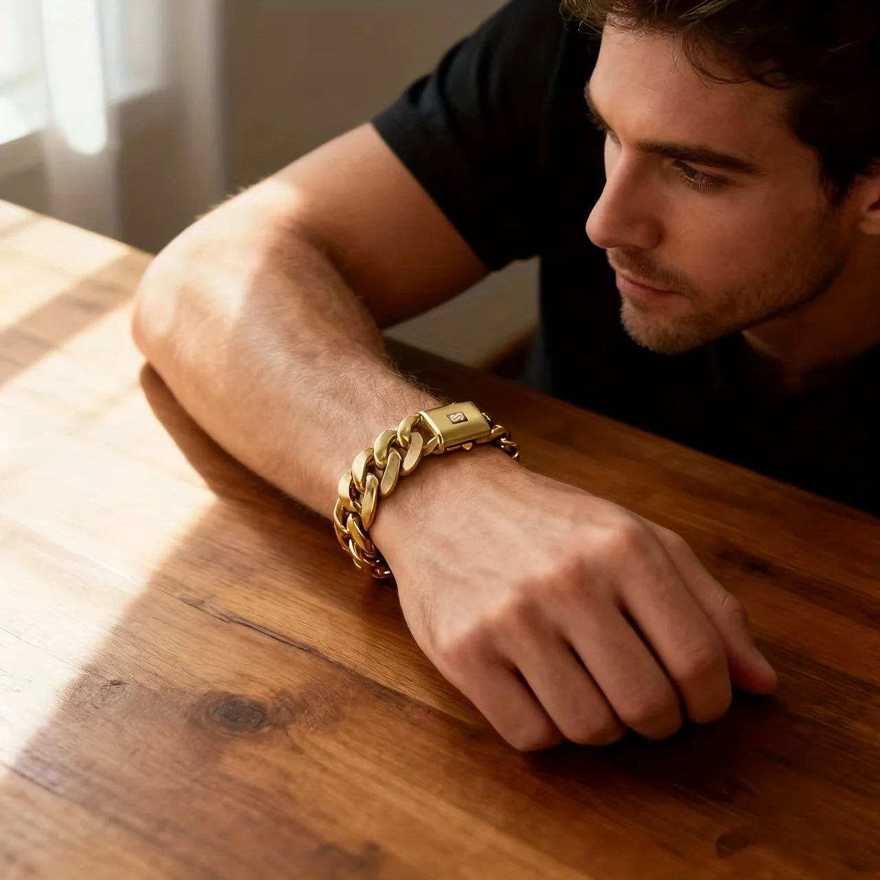 6-14mm wide Stainless Steel Cuban Miami Chains Necklaces  unisex Necklace Chain 316L 14K gold-plated Hip Hop Bracelet Gold Color