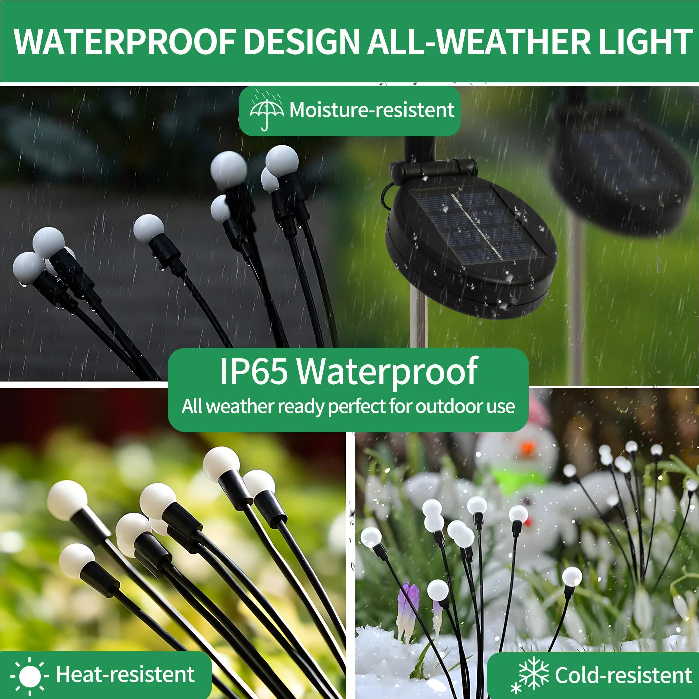8-Head Solar Firefly Lights LED Solar Outdoor Decorative Garden Lights Waterproof