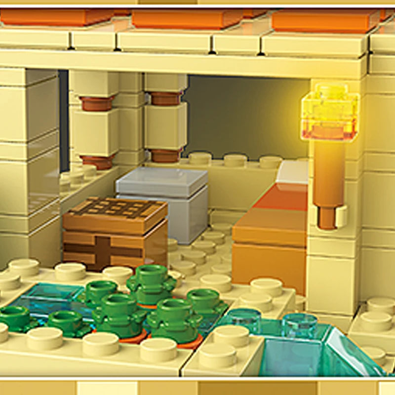 Movie Game MOC My Mini World Series Building Blocks Diamond Weapon Scene with 3 Figuren Educational Toys for Kid Gift