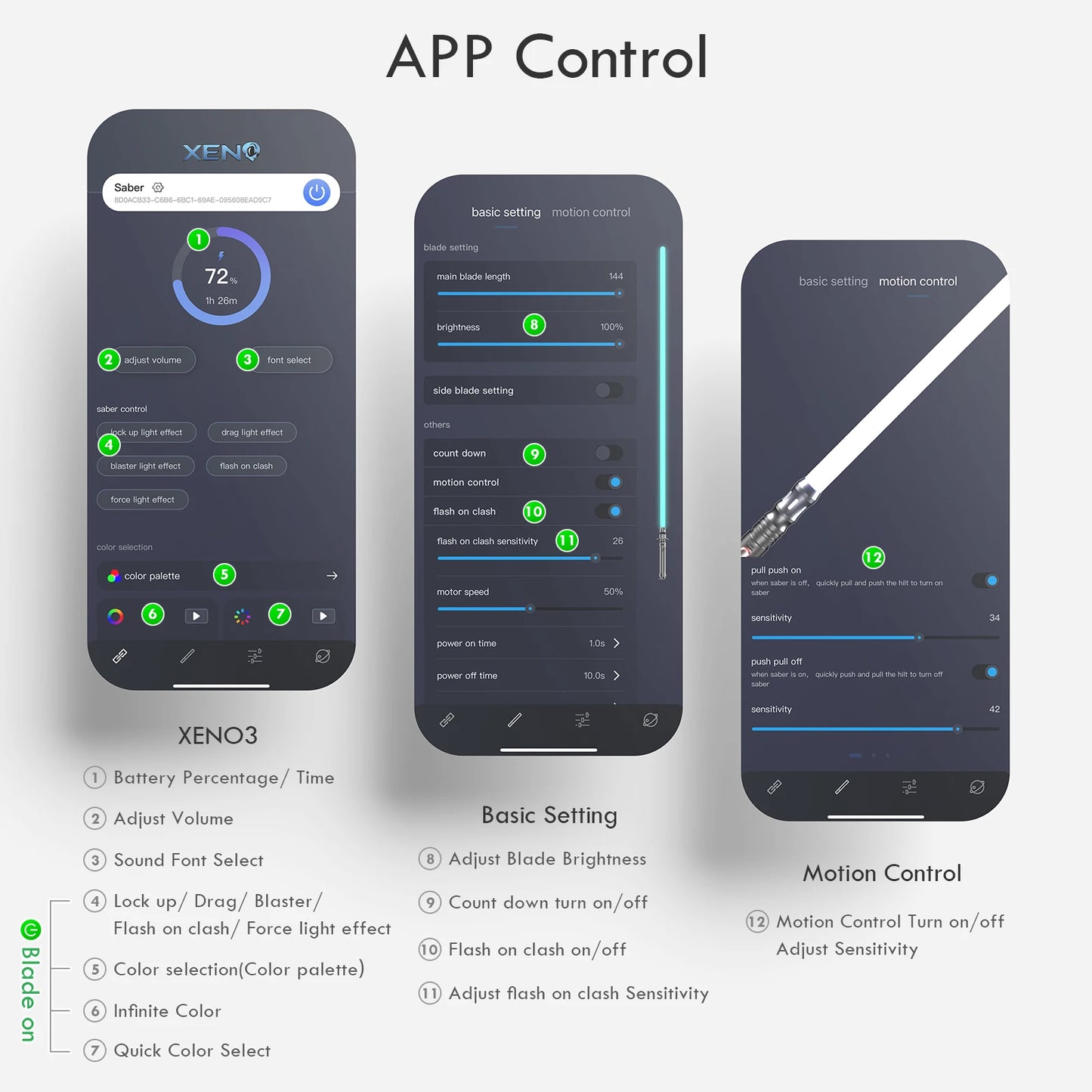 Luke Saber Inspired Lightsaber XRGB3.0/Xenopixel 3.0 Smooth Swing App Control Colour Change