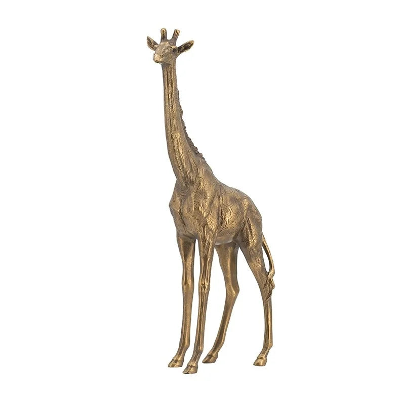 Giraffe Figurine Decor, 5.9x2.2x11.2 Inch Animal Statue for Home Office
