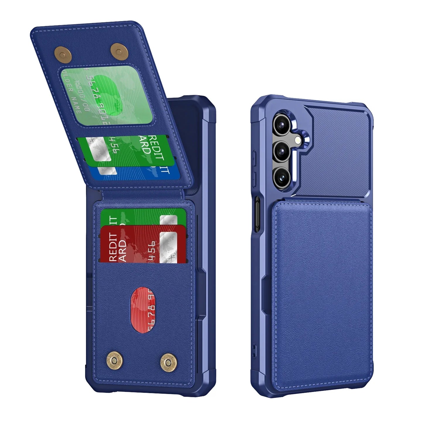 For Samsung Galaxy S25 Ultra S24 FE S23 S21 S22 A56 A36 A26 A16 A55 A35 A15 A54 A34 A23 5G A05 A05S 4G Card Holder Phone Case