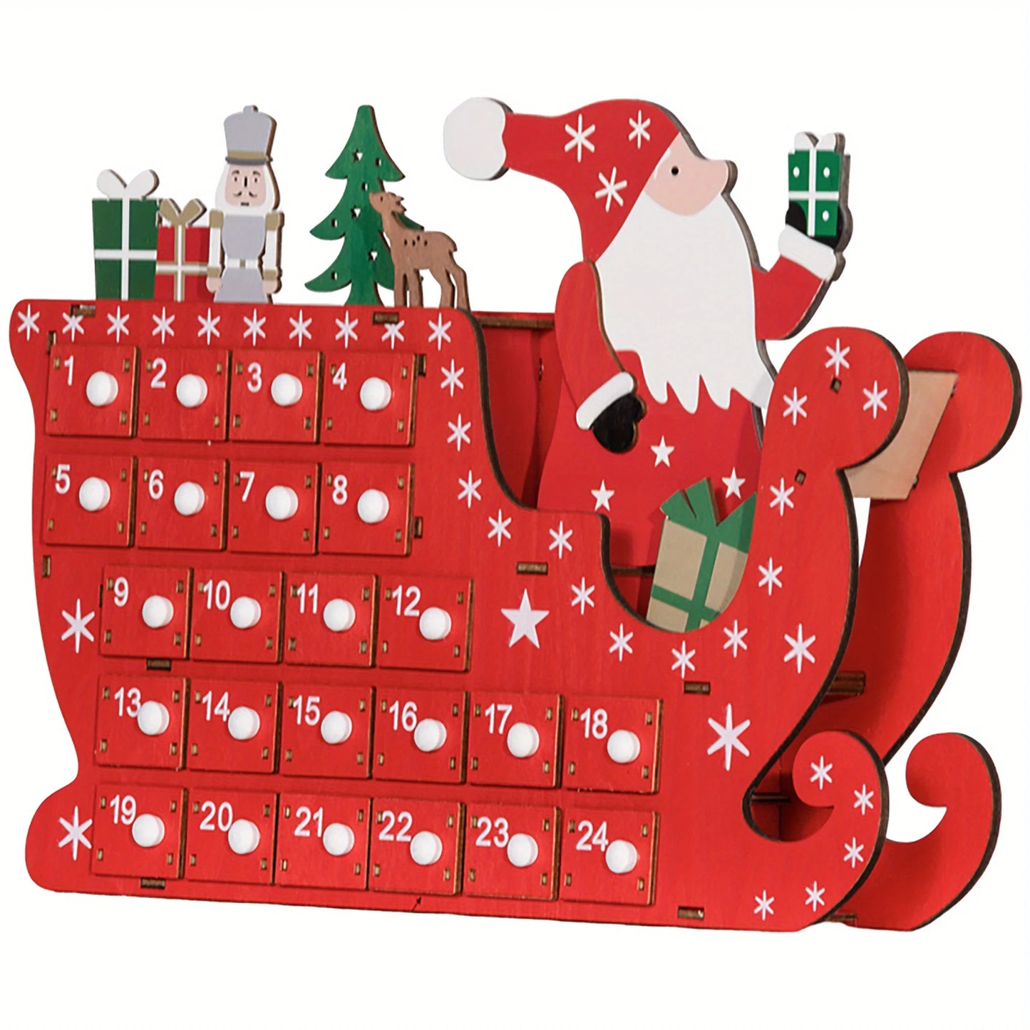 Christmas Advent calendar with 24 drawers, Christmas gifts