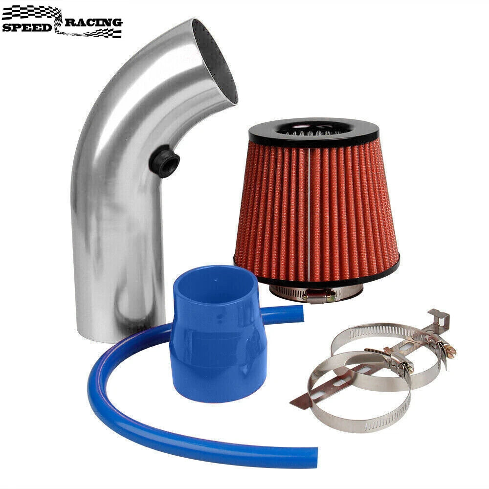 3" Car Cold Air Intake Filter Induction Kit Pipe Power Flow Hose System 76mm Fit for Vehicles with Air Intake Hose Diameter