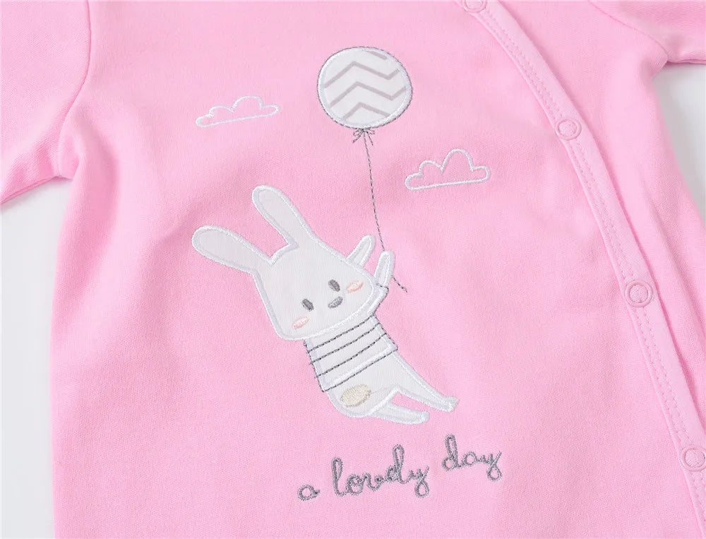 3/4 Pcs Kavkas Boy Romper 100% Cotton Polka Dot O-neck Newborn Baby Girls Clothes Full Sleeve Summer Jumpsuit 0-12 months