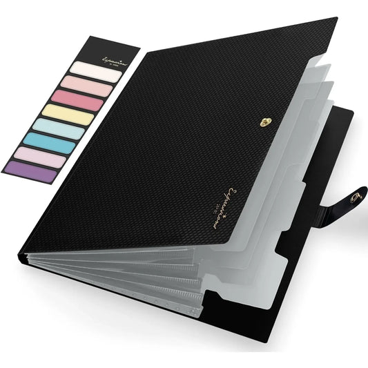 Expanding File Folder,5 Pocket Folders for Documents,Portable Paper Organizer for School Office Supplies,A4 Size
