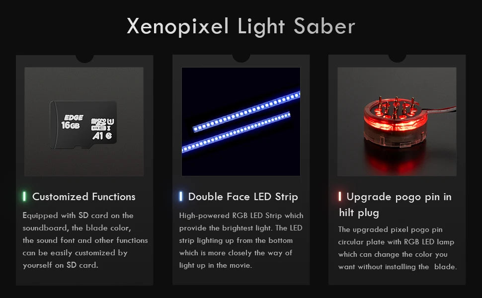 Luke Saber Inspired Lightsaber XRGB3.0/Xenopixel 3.0 Smooth Swing App Control Colour Change