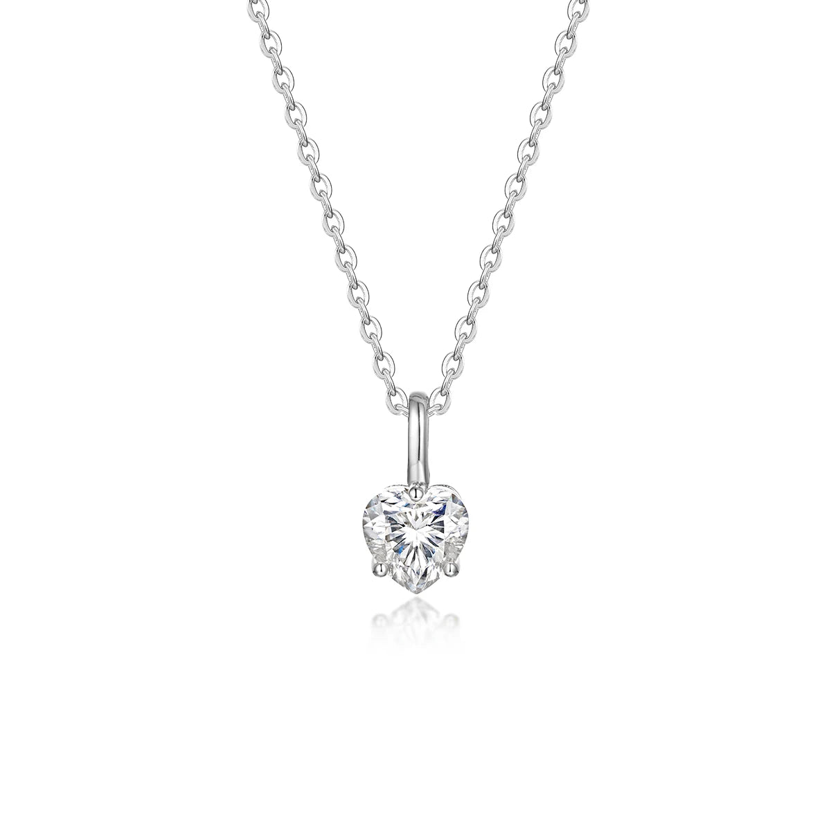 S925 Sterling Silver Heart-shaped 6*6mm 0.8CT Moissanite Pendant Exquisite Jewelry Plated with 18k Gold Suitable for Gift Giving