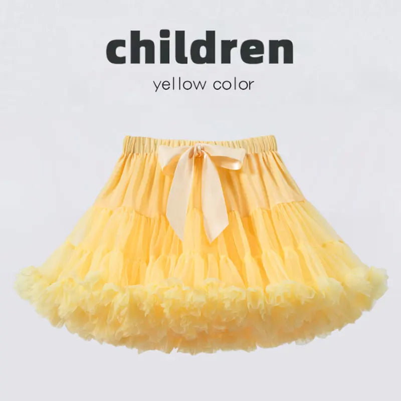 Girls Tutu Skirts Black Fluffy Toddler Tulle Princess Ball Gown Pettiskirt Ballet Party Dance Rainbow Tulle Skirts Girls Clothes