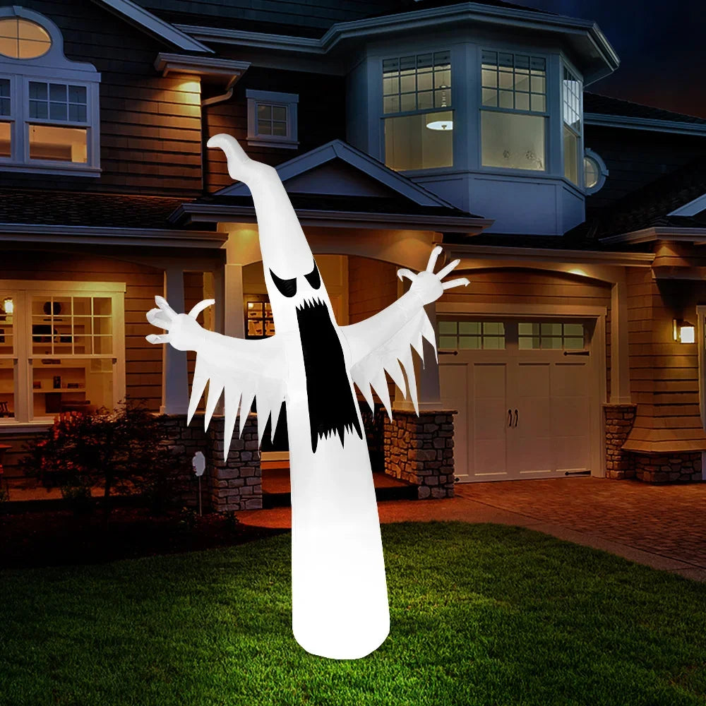 12 FT Scary Ghost Halloween Inflatables Outdoor Decorations  Halloween Decor, Inflatable Ghost Blow Ups for Yard with LEDs for Outside Yard Decorations
