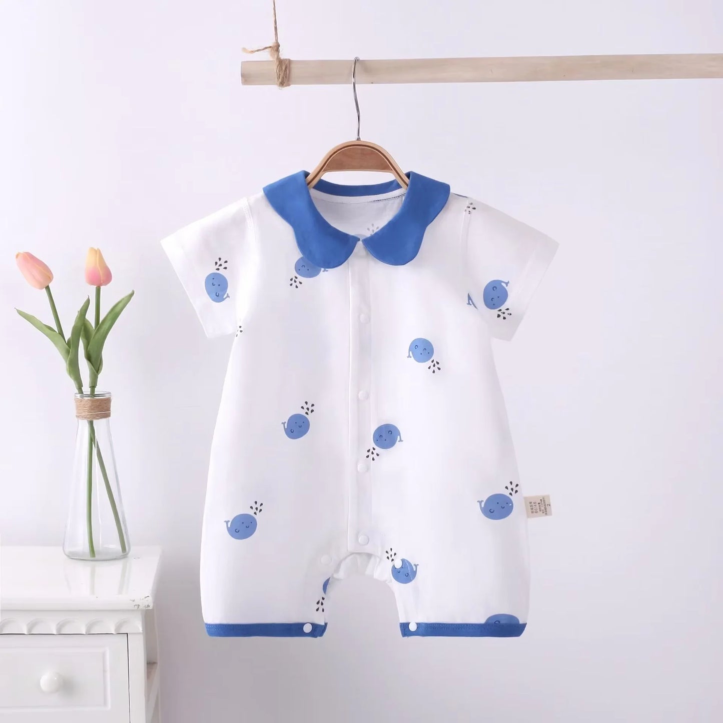 Baby Clothes Bodysuits & One-pieces Newborn Short Rompers Boys Girls Summer Jumpsuit Thin Air Conditioning Loungewear Babies