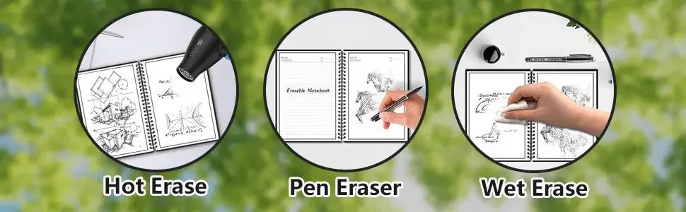 HOMESTEC A4 Reusable Erasable Notebook With Pen&Cloth Microwave Heating Waterproof Notepad Office School Smart Notebook