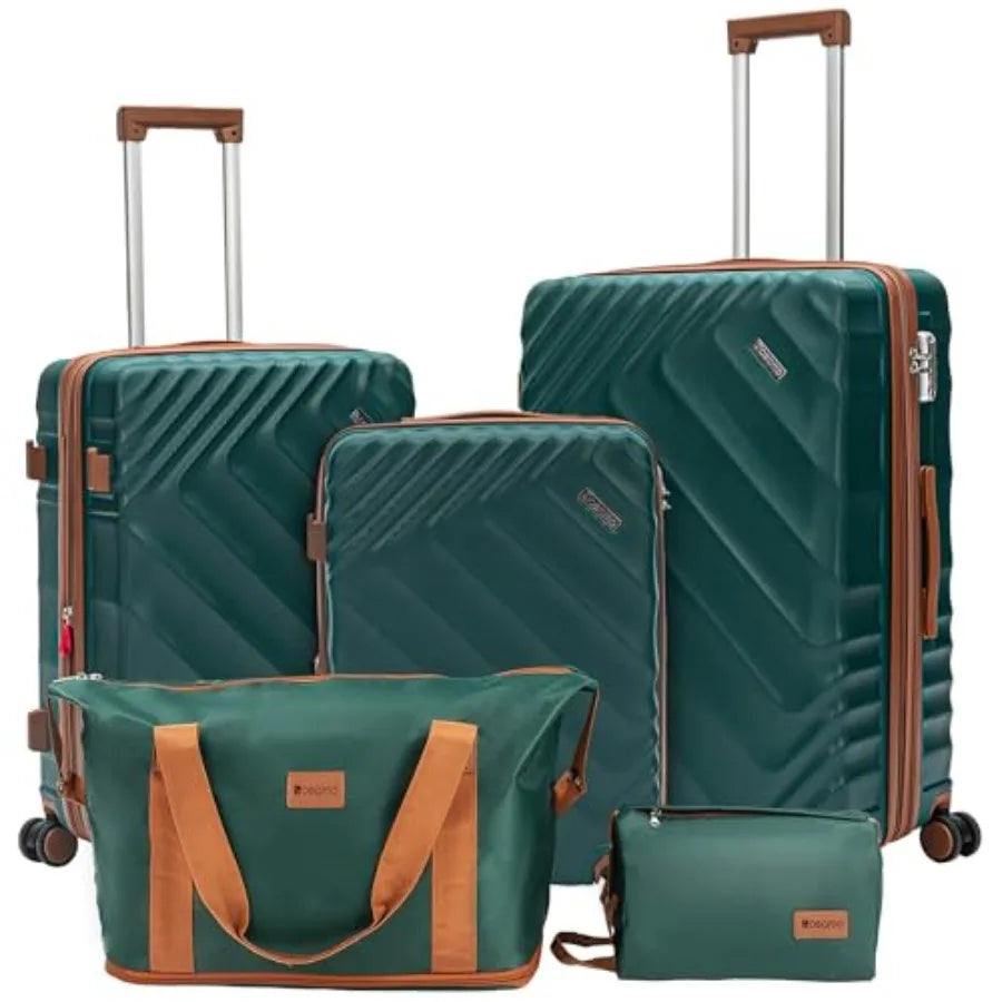 5-Piece Hard Shell Expandable Luggage Set, Airline Approved Carry-On