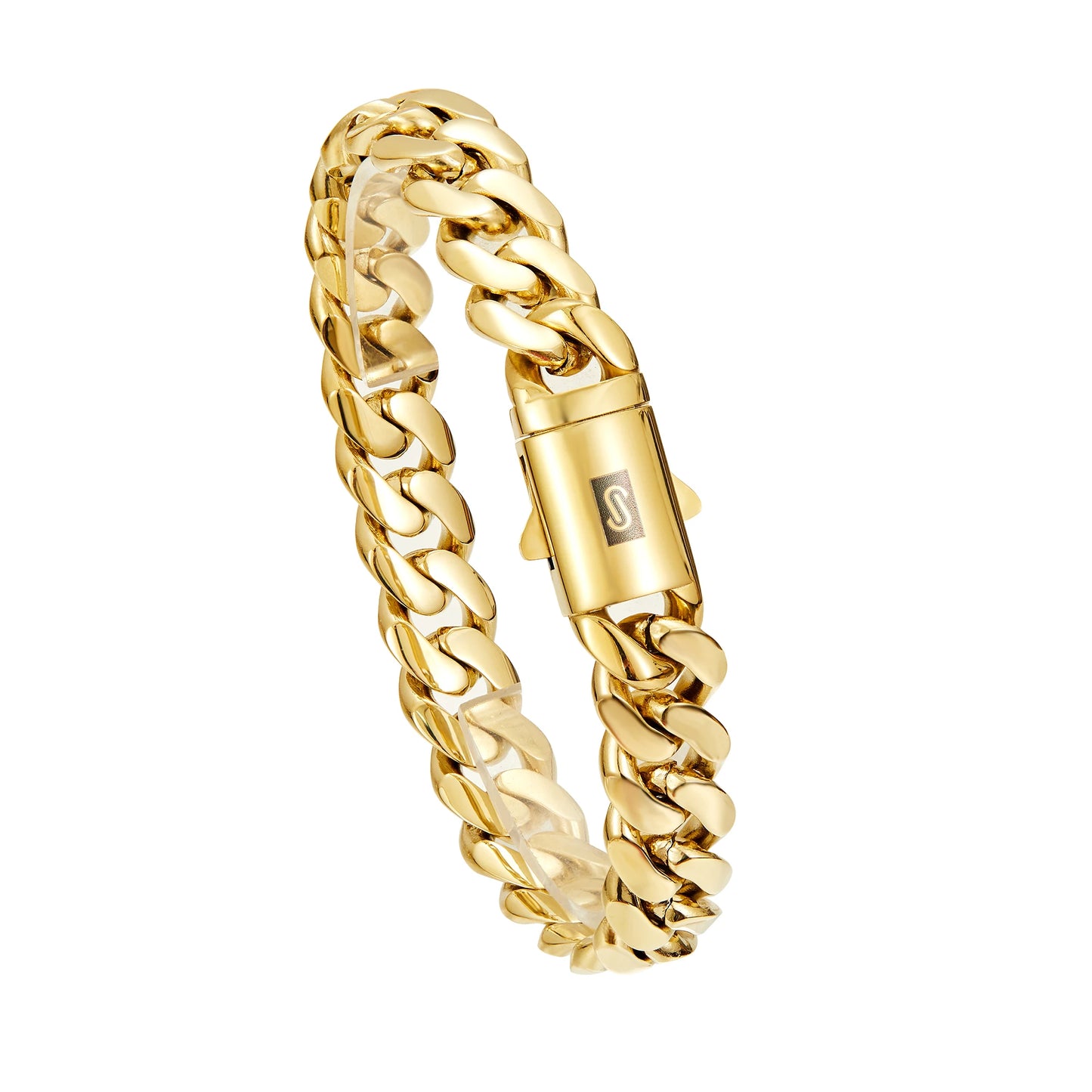 6-14mm wide Stainless Steel Cuban Miami Chains Necklaces  unisex Necklace Chain 316L 14K gold-plated Hip Hop Bracelet Gold Color