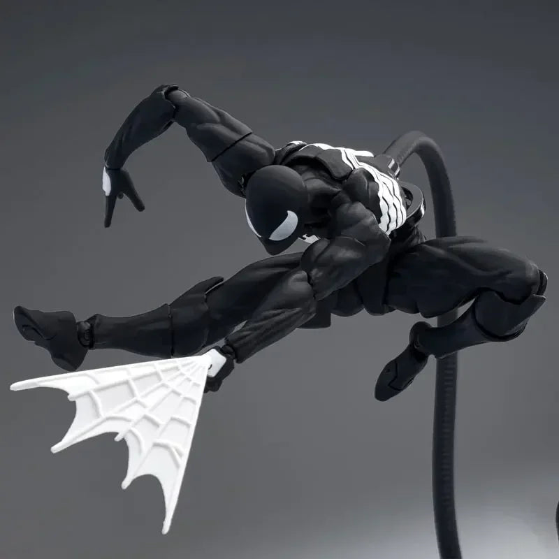 Mess Toys The Black Neighbor Symbiotic Spider-Man Black Venom Suit Joint Action Figures Custom-Made Ornaments Boy Gift