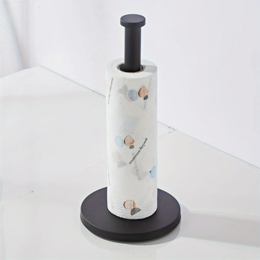 Stainless Steel Kitchen Roll Paper Towel Holder Countertop Paper Towel Holder with Weighted Base for Kitchen & Bathroom