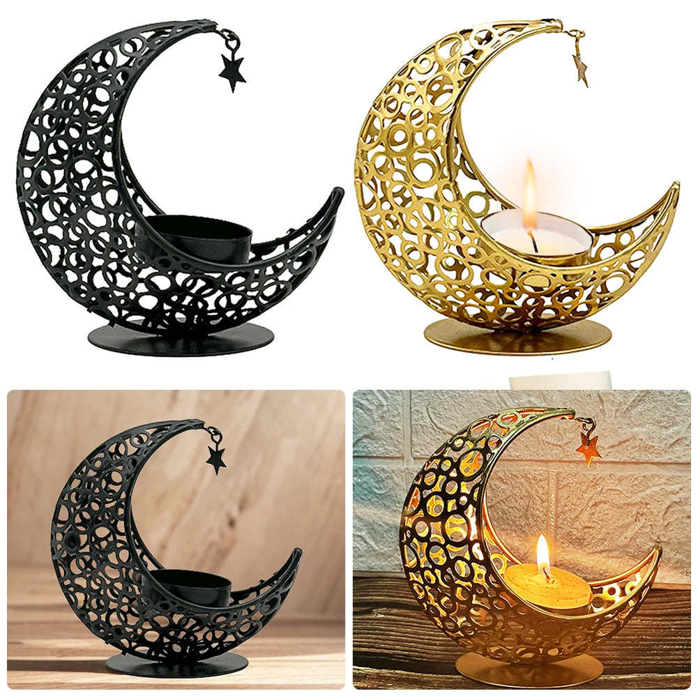 Eid Mubarak Candle Holder Ramadan Candlestick Holder Home Islamic Muslim Party Decor Ramadan Decoration Eid Mubarak Table Decor
