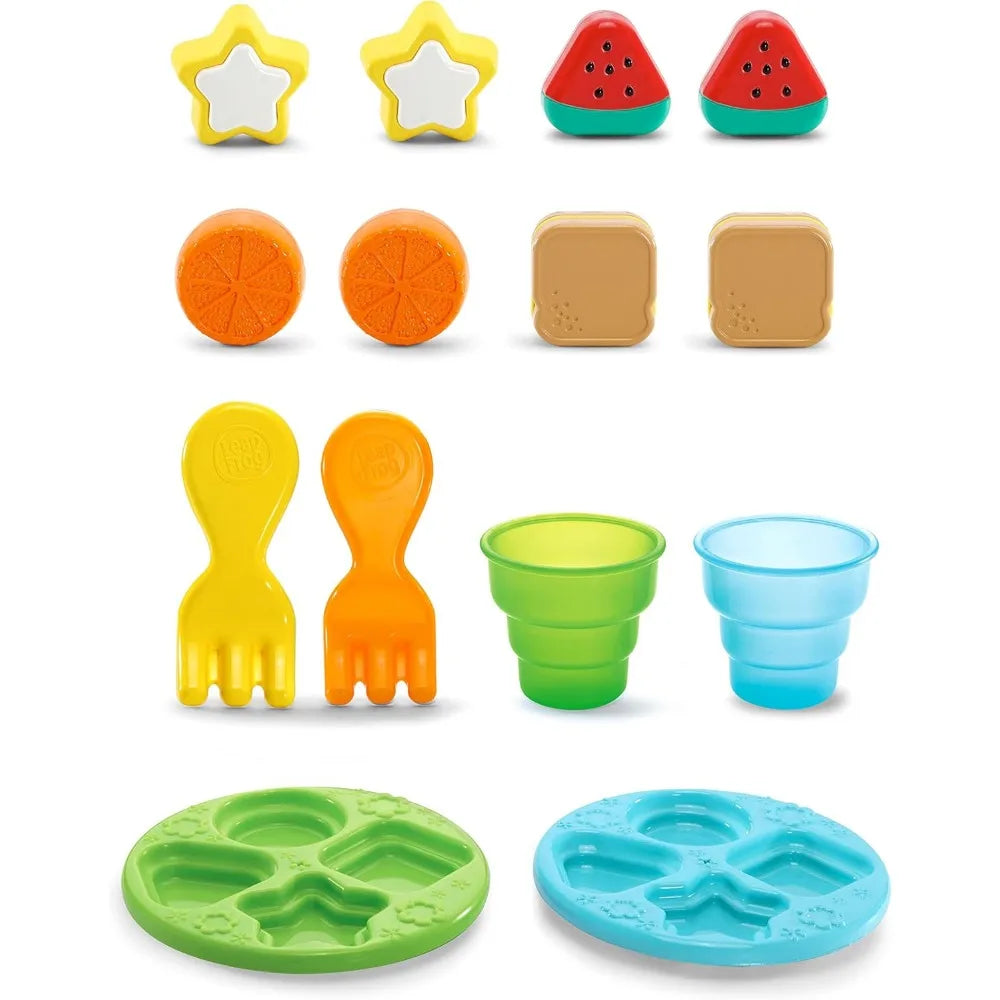 Shapes and Sharing Picnic Basket for Toddlers Early Learning Toy Yellow Frustration Free