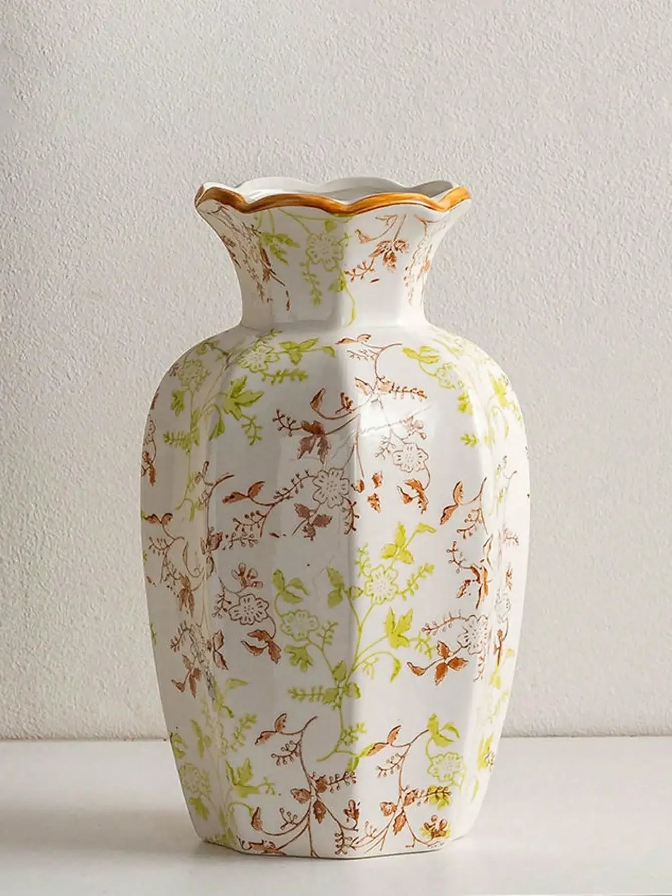 1 Pc Blue & White Porcelain Vase, New Chinese Retro Flower Vase, Living Room, Entrance, Office Floral Decor, Atmosphere Photogra