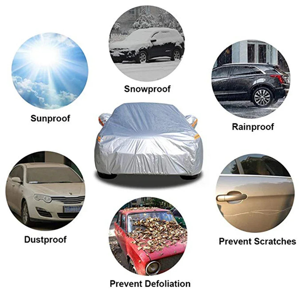 Universal SUV Cover Coat Protector UV Protective Dust Rain Snow Water Proof Full Car Covers Indoor Outdoor D45 190T Auto Covers