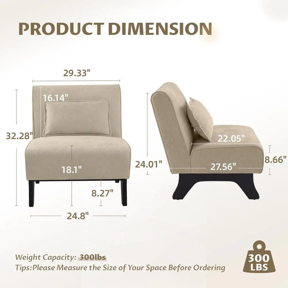 Set Of 2 Upholstered Accent Chairs With Pillow For Living Room	Console