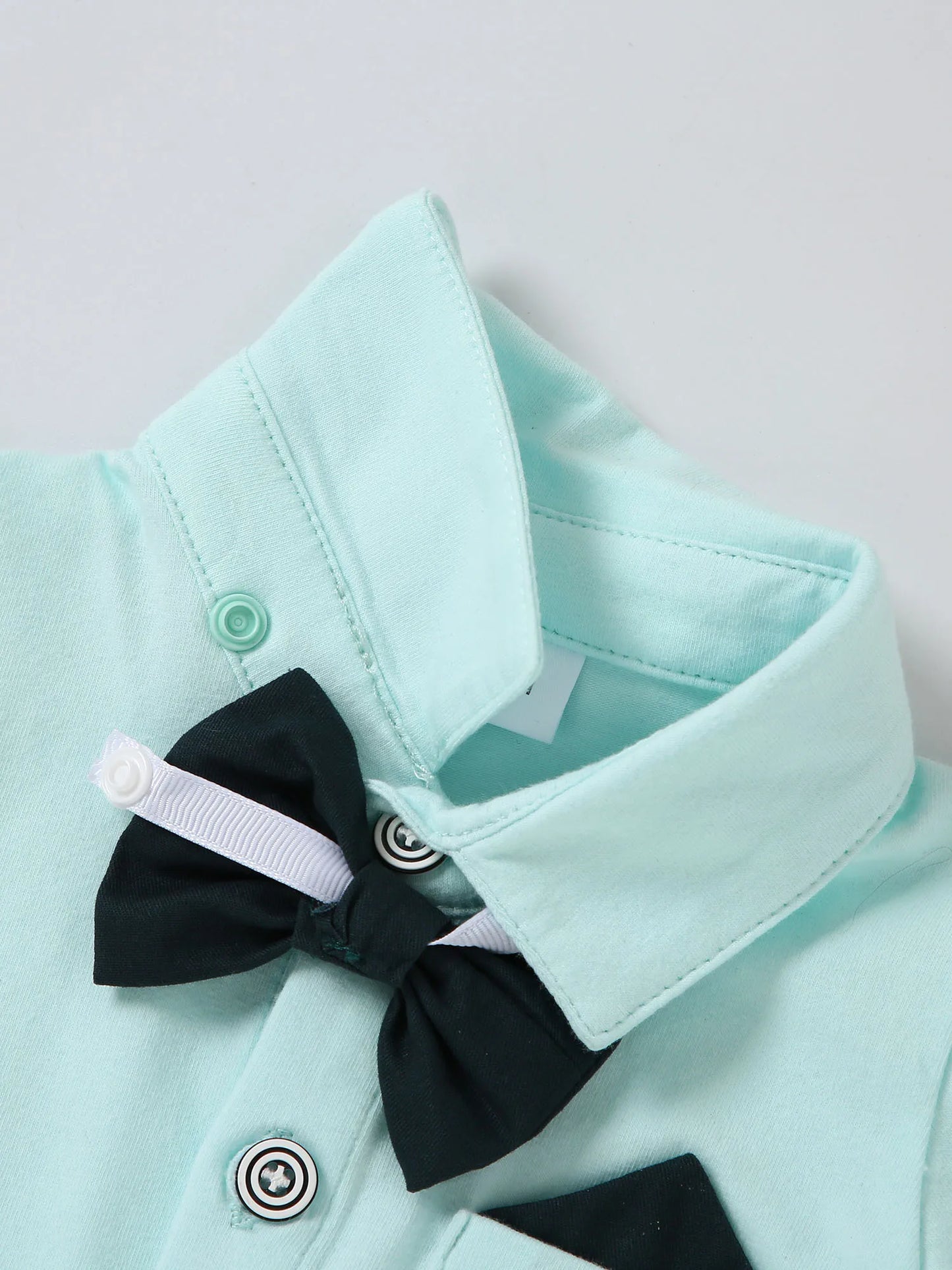 Infant Baby Boy Clothes solid color Gentleman Outfits Suits Summer Short Sleeve Bowtie Bodysuit Shirts + Suspender Shorts