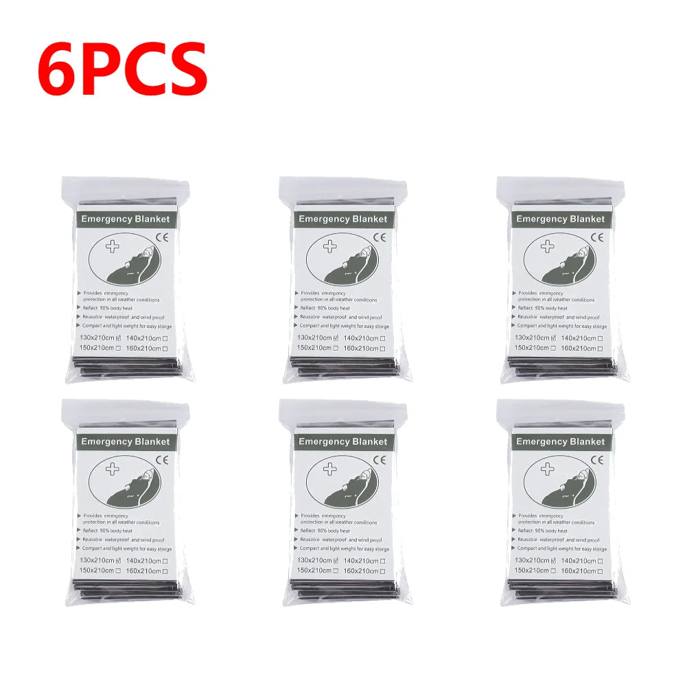 1-20pcs Emergency Mylar Thermal Blanket Foil Space Blanket Designed for NASA Body Warmer Outdoor First Aid Camping Hiking Travel