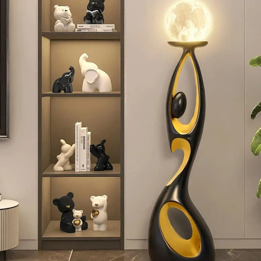 NEW Home Decoration Art Light Luxury Creative Living Room TV Cabinet Floor Decoration Night Glow Resin Sculpture LED Floor Lamp