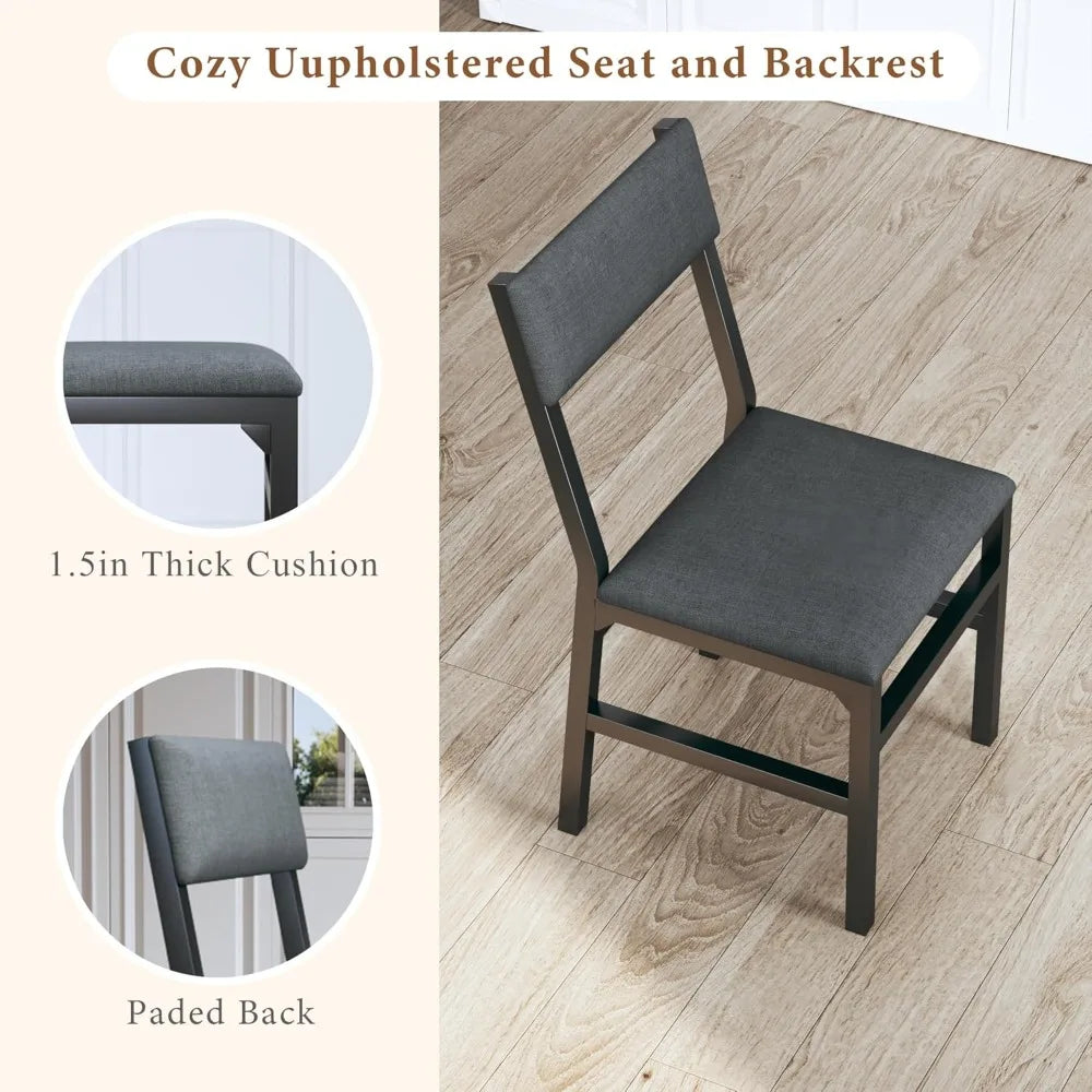 4-person Dining Table Set, Expandable Kitchen Dining Table Cushion Chair Set