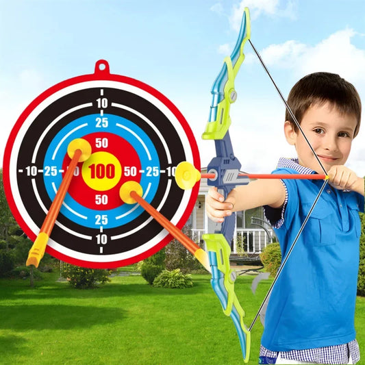 Bow and Arrows Kids Archery Bow Practice Recurve Bow Indoor Outdoor Sports Game Hunting Shooting Toy Boys Gift Bow Kit Set