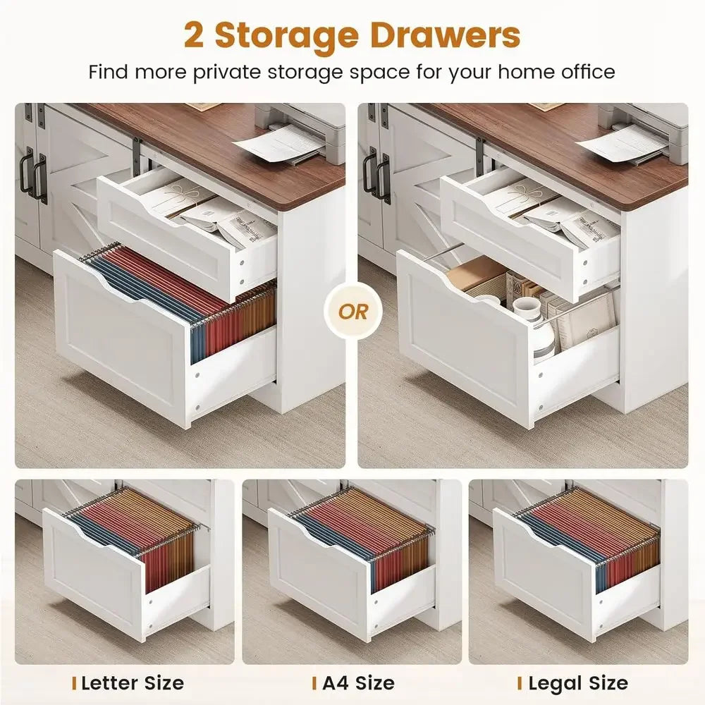 armhouse L Shaped Standing Desk, 55 inch Height Adjustable Desk with Storage Ders, Standing Computer Desks with Power Outlets or