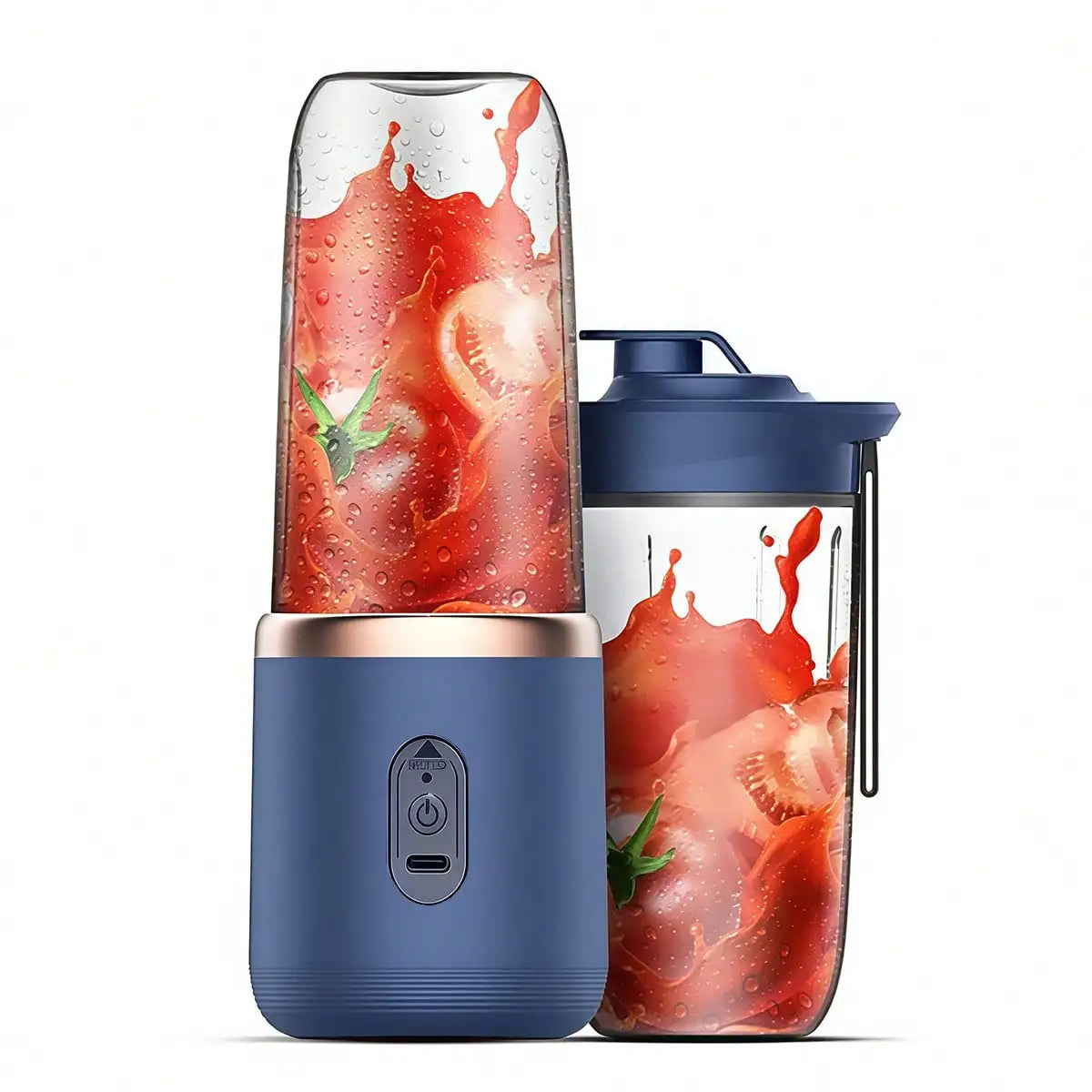 2-Cup Multi-Functional Electric Juicer, Blender, Juicer With 6 Blades - Wireless, Portable, USB Charging - Perfect For Smoothies And Vegetable Juices. Great Kitchen Accessory And Gift For Health Enthusiasts