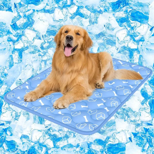 Dog Cooling Mat 2.0,44 * 32 Thicken Cooling Mat for Extra Large Dog, Internal Waterproof& Endothermic Color Changing Arc-