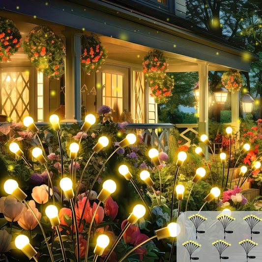 4/6/10 Pack Swaying Solar Lights, 32 LED Lights, Solar Firefly Lights Outdoor Garden Decorations for Yard Patio Pathway Holiday