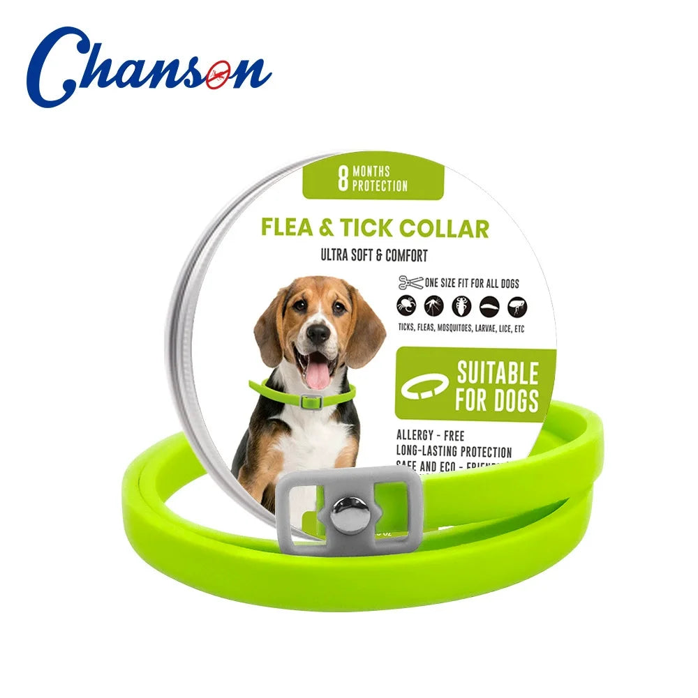 Natural Flea, Tick & Lice Repellent Collar for Dogs & Cats – Waterproof & Adjustable, Powered by Essential Oils