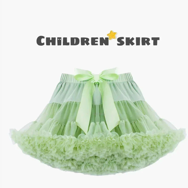 Girls Tutu Skirts Black Fluffy Toddler Tulle Princess Ball Gown Pettiskirt Ballet Party Dance Rainbow Tulle Skirts Girls Clothes