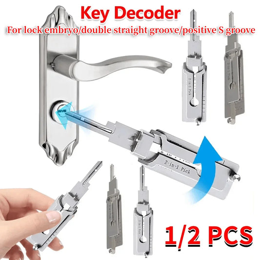 Lockpicking Lock Decoder Pick Locksmith Tools For lock embryo/double straight groove/positive S groove Maintenance Repair Tools