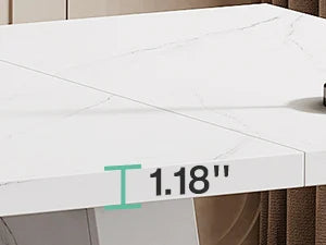 Modern Computer Desk, 63-Inch Large Office Desk , Simple Style Executive Desk, Faux Marble Writing Desk for Home Office