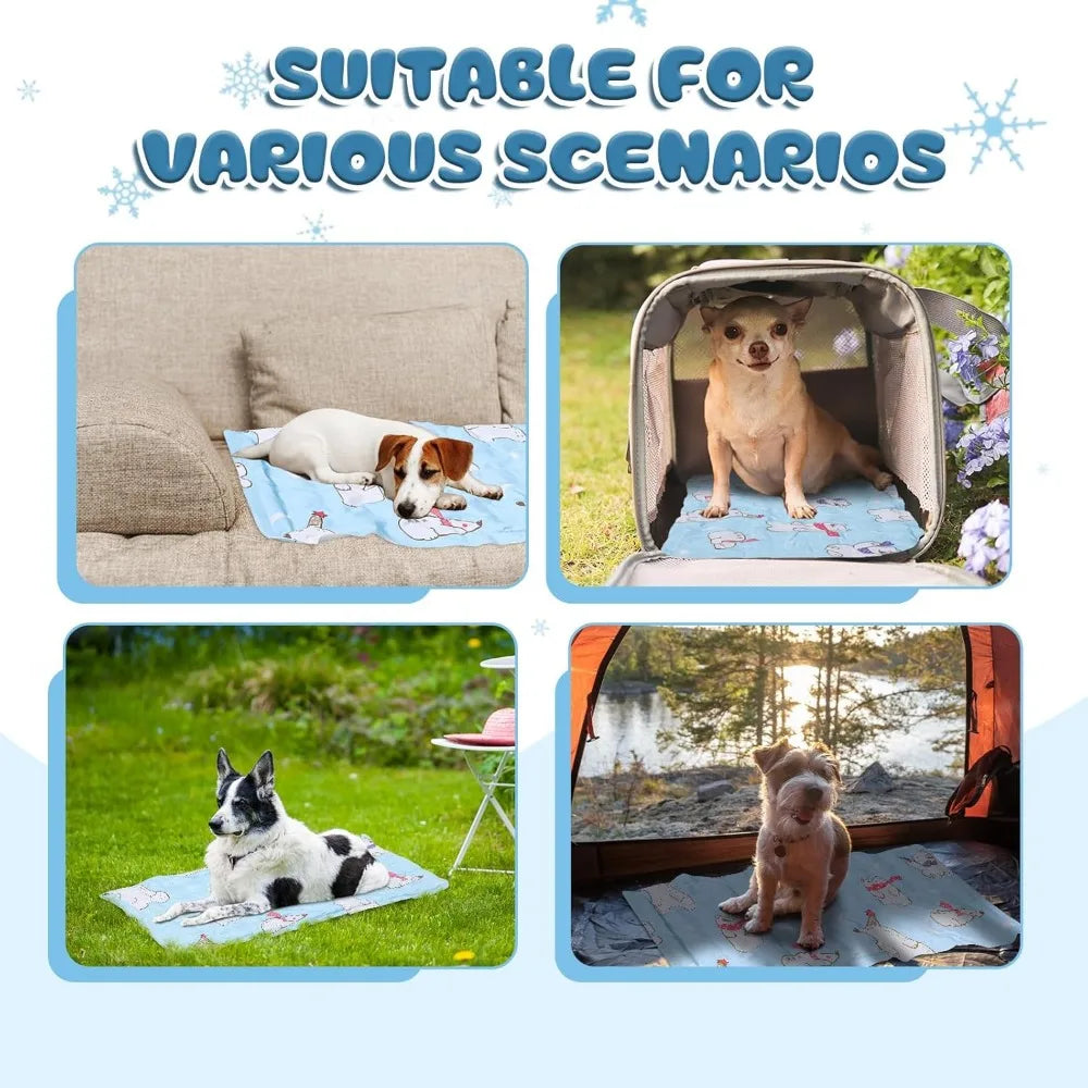 Waterproof Cooling Mat for Pet Stroller Washable Summer Sleeping Pad for Dogs and Cats 11.81x19.69 Inches