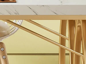 Modern Dining Table,Kitchen Table for 4-6 People, Unique Rectangular Dinner Table Kitchen & Dining Room Furniture