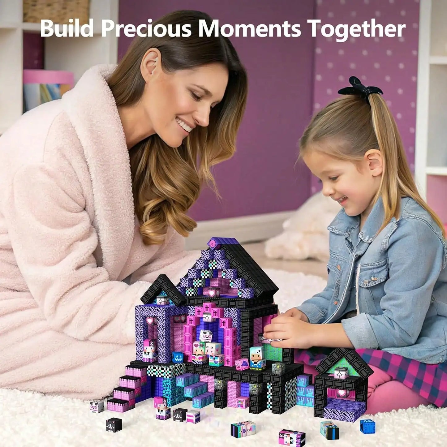 50-300pcs Magnetic Building Blocks & Tiles - STEM Magnetic Tile Role Play Music Cool Girl World, Imaginative Construction Toys, Building Cubes Toy Set, Girly Series, Pretend Play, Sensory Learning Toys, Suitable For Children
