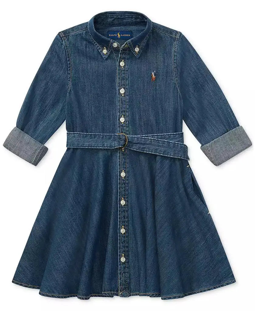 Polo Ralph Lauren | Toddler and Little Girls Belted Cotton Chino Shirtdress