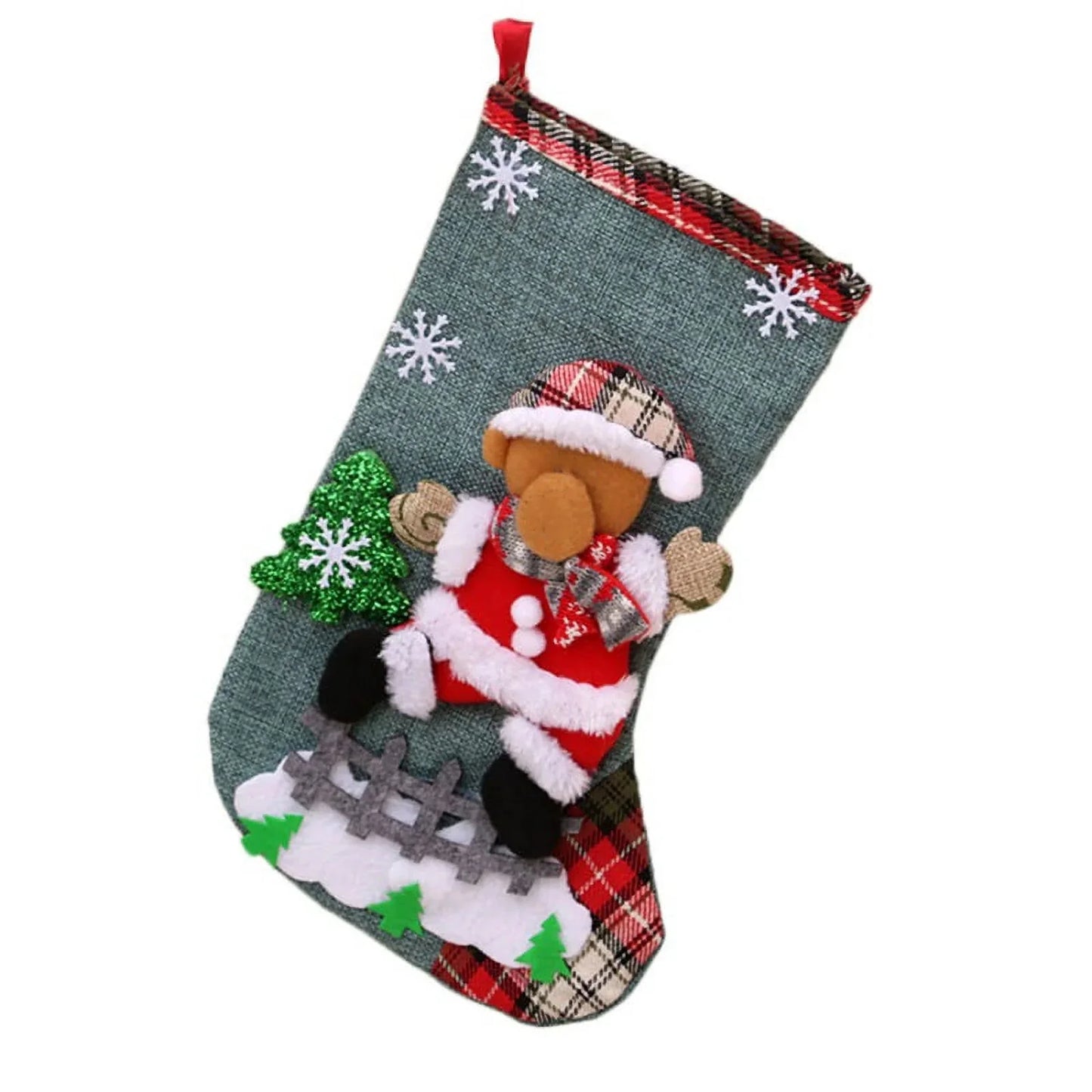 Christmas Decoration 2025 Christmas Atmosphere Decoration Santa Christmas Stocking Gift Bag Candy Bag новогодний декор