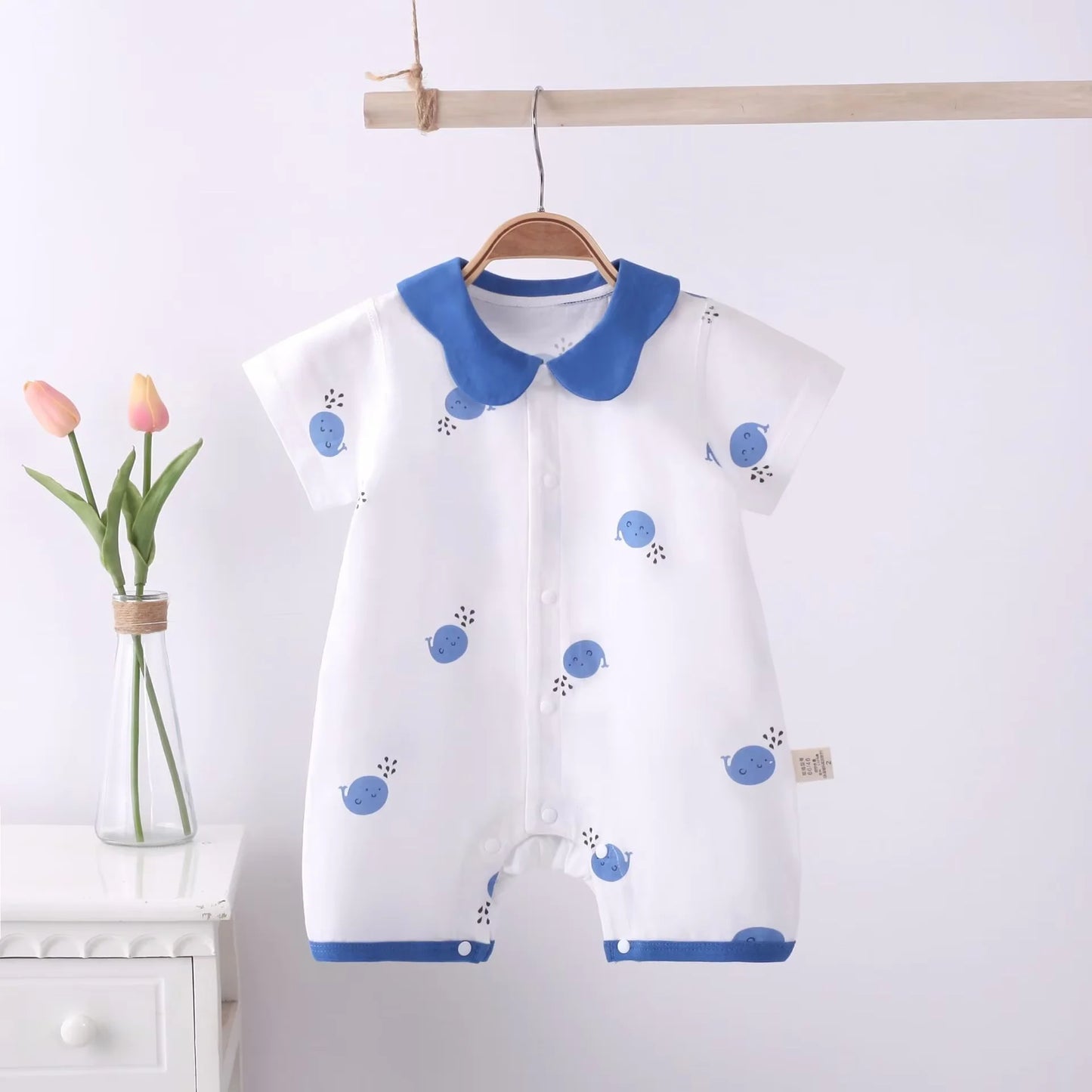 Baby Clothes Bodysuits & One-pieces Newborn Short Rompers Boys Girls Summer Jumpsuit Thin Air Conditioning Loungewear Babies