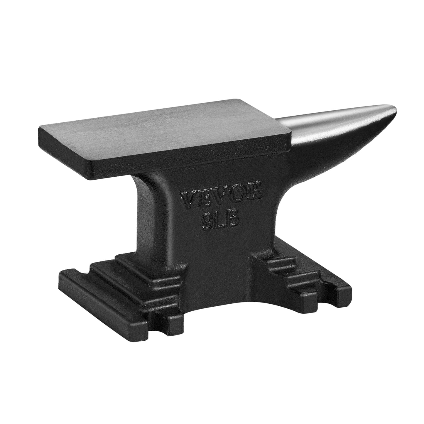 SucceBuy Single Horn Anvil Cast Steel Anvil High Hardness Rugged Round Horn Anvil Blacksmith Compact Design and Stable Base